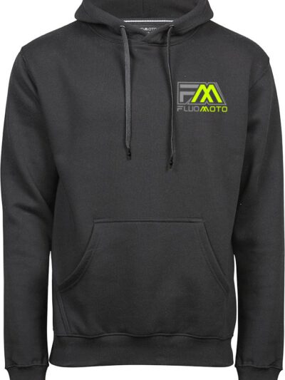 Fluo yellow and grey fluomoto hoodie premium quality