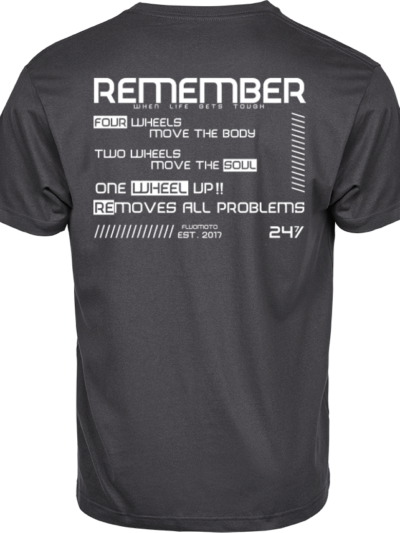 Remember premium tshirt fluomoto, two wheels move the soul