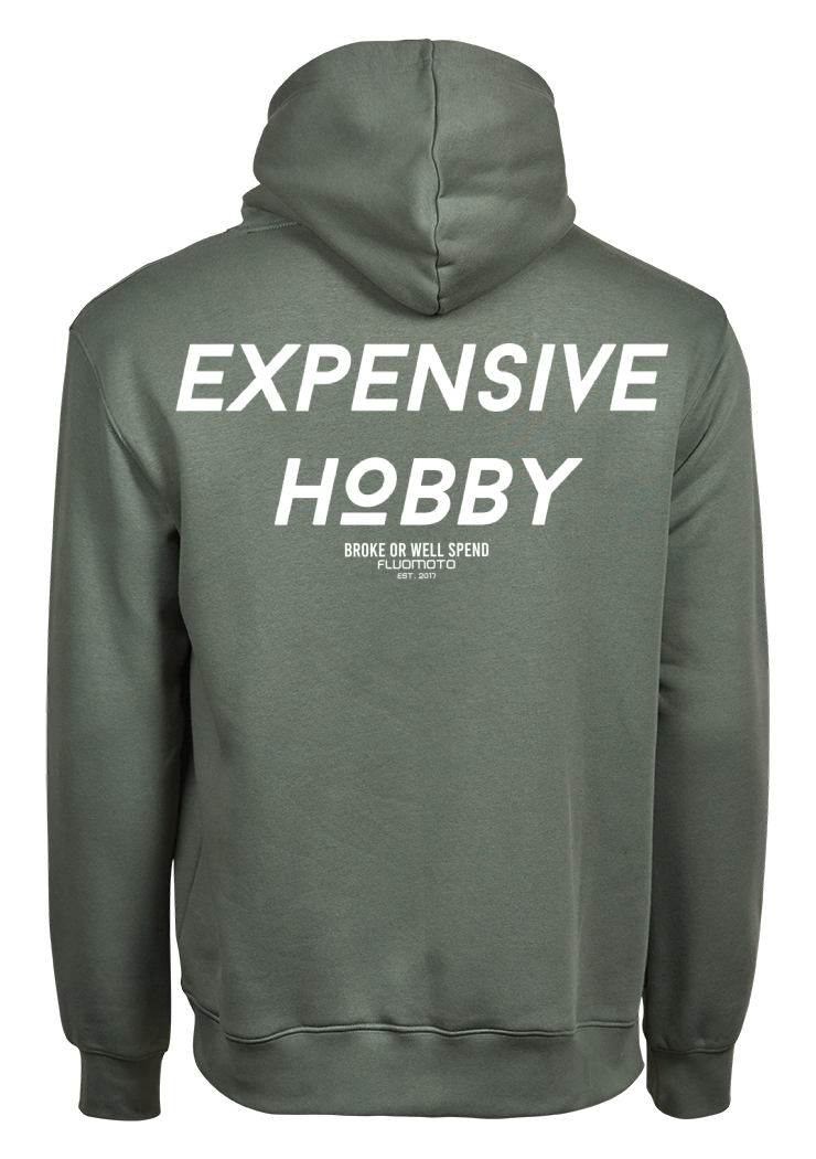 Expensive hobby fluomoto car hoodie black