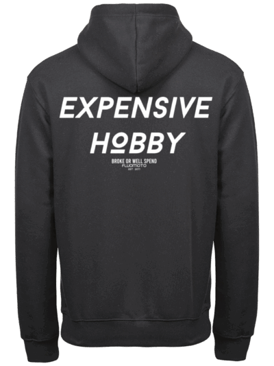 Expensive hobby fluomoto hoodie black