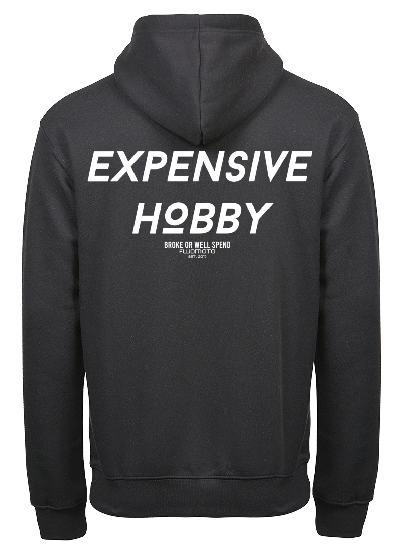 Expensive hobby fluomoto hoodie black