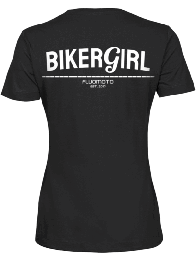 Bikergirl tshirt woman girl moto fluomoto