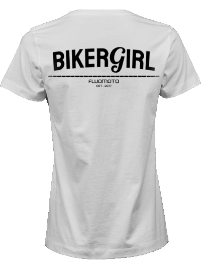 Bikergirl tshirt white oversized woman girls moto