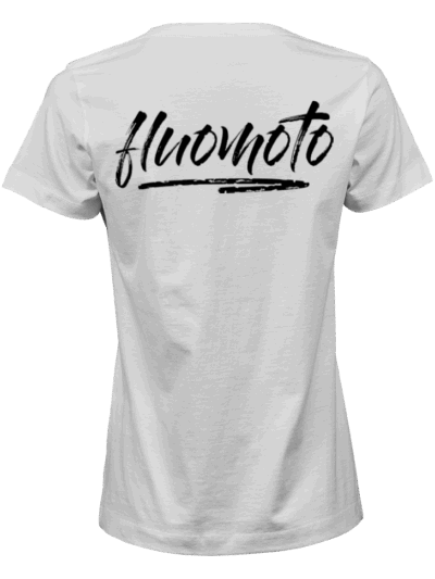 casual oversized tshirt woman back fluomoto