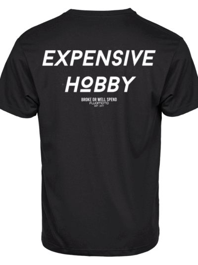 Expensive hobby tshirt black moto bikelife biker fluomoto