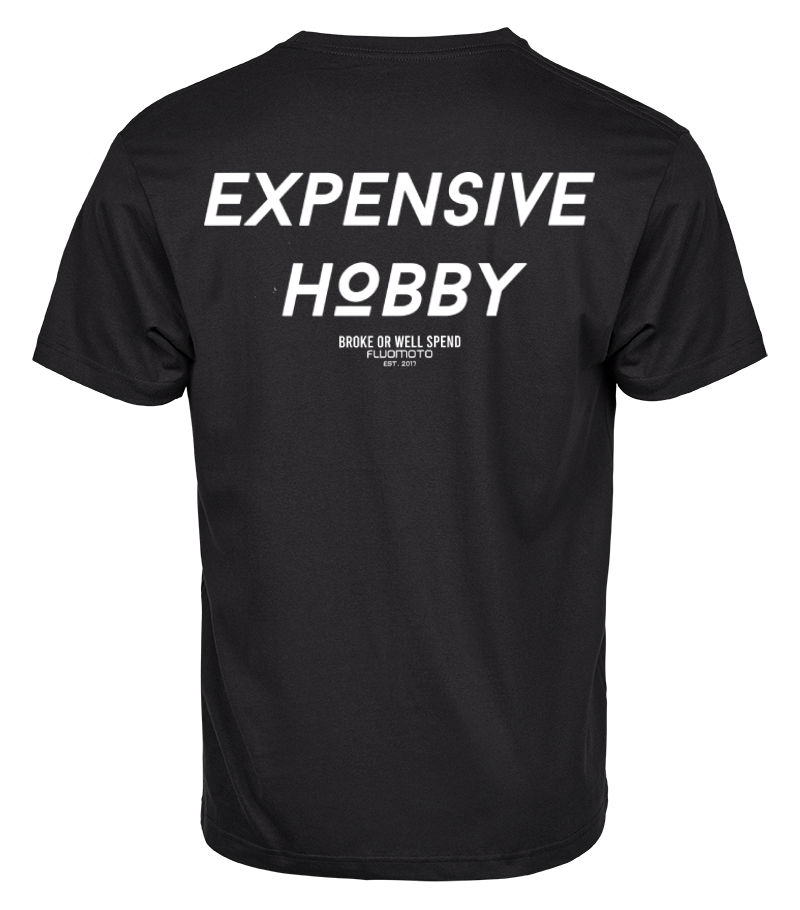 Expensive hobby tshirt black moto bikelife biker fluomoto