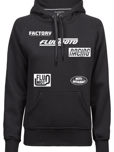 Girl Racing hoodie bikergirl moto front