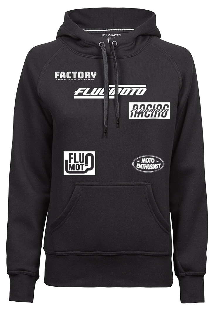 Girl Racing hoodie bikergirl moto front